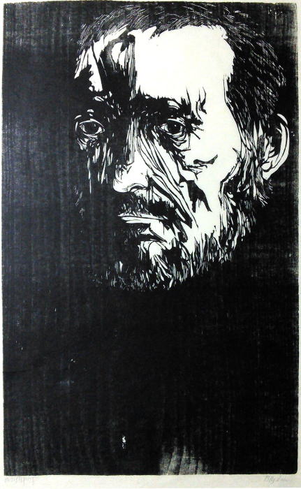 レナード・バスキン Leonard Baskin Eakins　絵画（Woodcut・版画）作品
